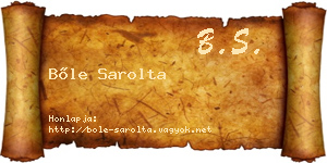 Bőle Sarolta névjegykártya